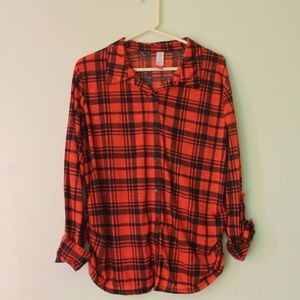 Red Flannel Top